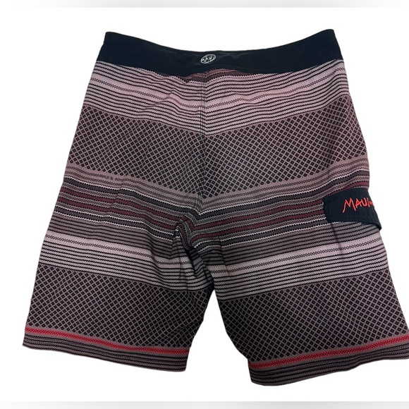 MAUI & SONS Men’s Board Shorts M Pocket Drawstring & Hook/loop Closure Men 32 - Picture 3 of 11
